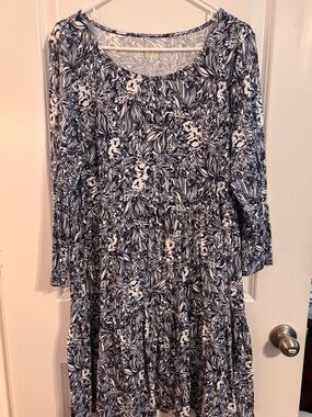 Lilly Pulitzer Geanna GDay Mate Navy Koala Print Swing Dress Women’s Size 2XL